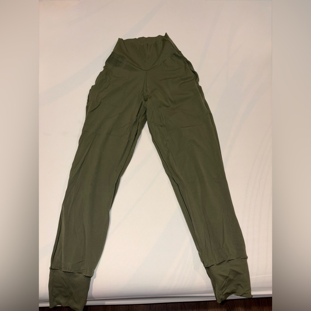Olive Green Relaxed Fit Pants